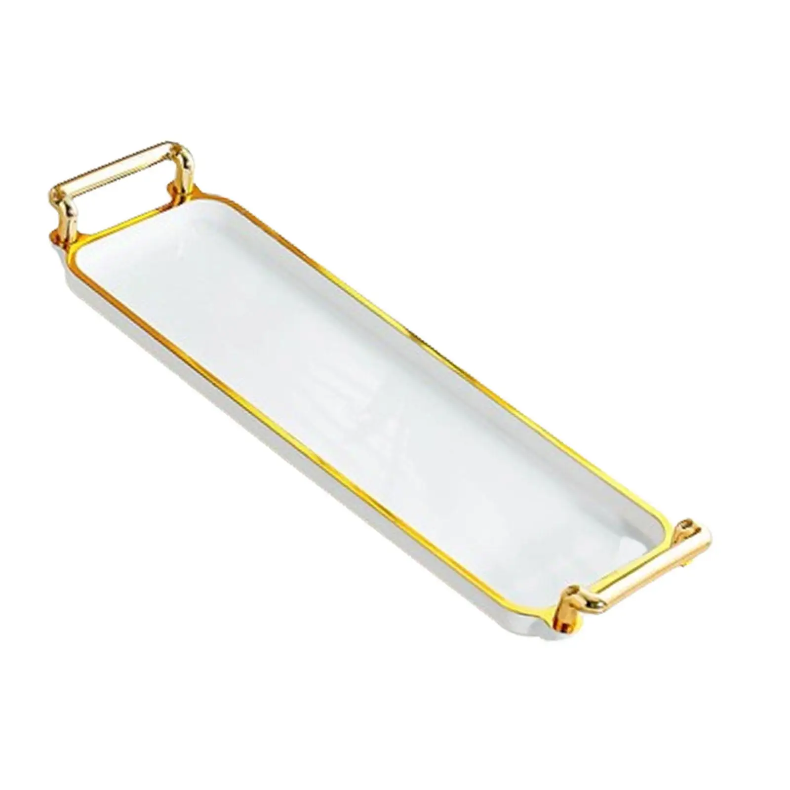 Сервировочный поднос с фруктами золотой обод декоративный журнальный столик для