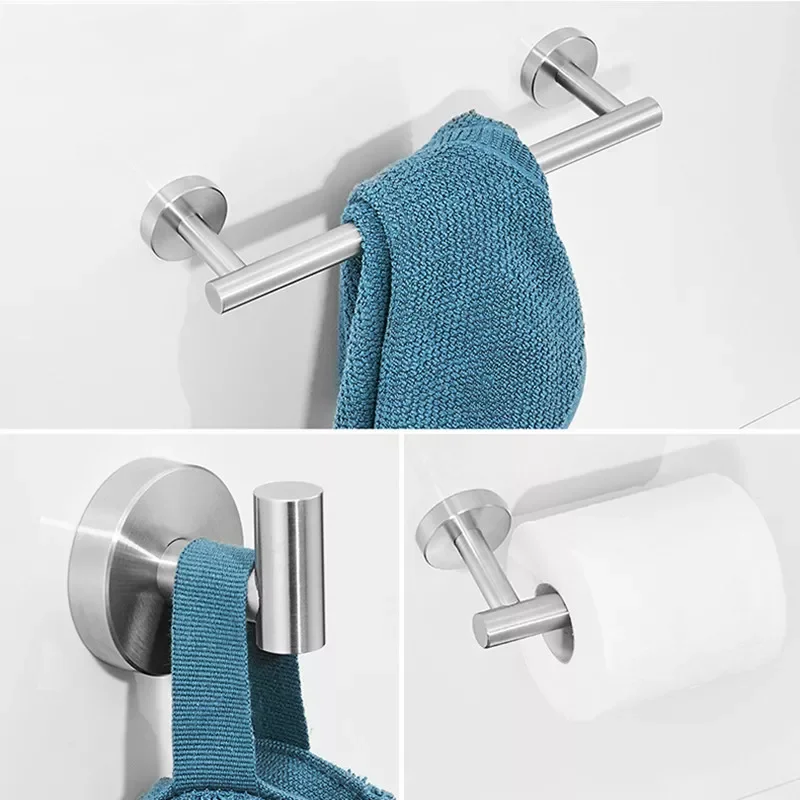 

2022 Hardware Set Towel Bar Rack Toilet Paper Holder Robe Hook Stainless Steel Gold Bathroom Accessories