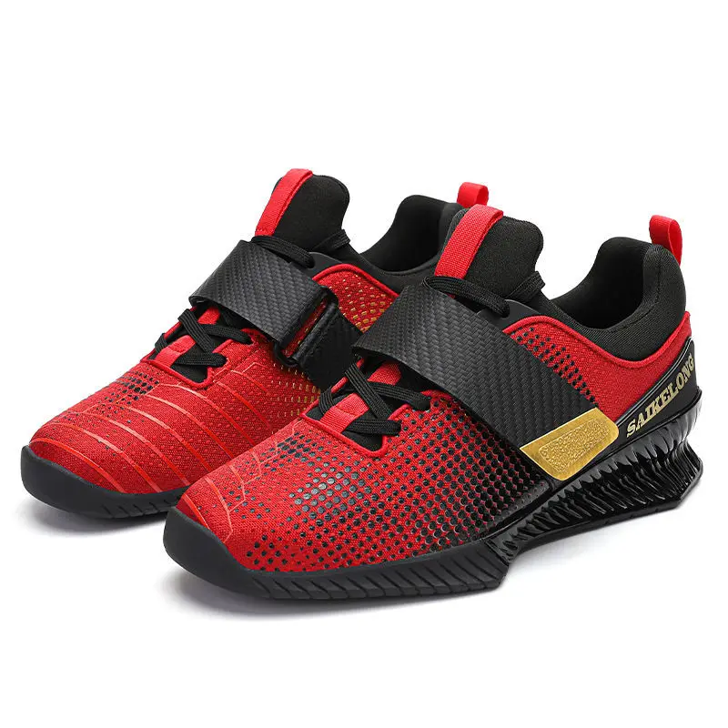 Professional Powerlifting Shoes for Men Anti-Slip Squat Weight Lifting Shoes Balance Fitness Sneakers Hard Drawn Squat Shoes