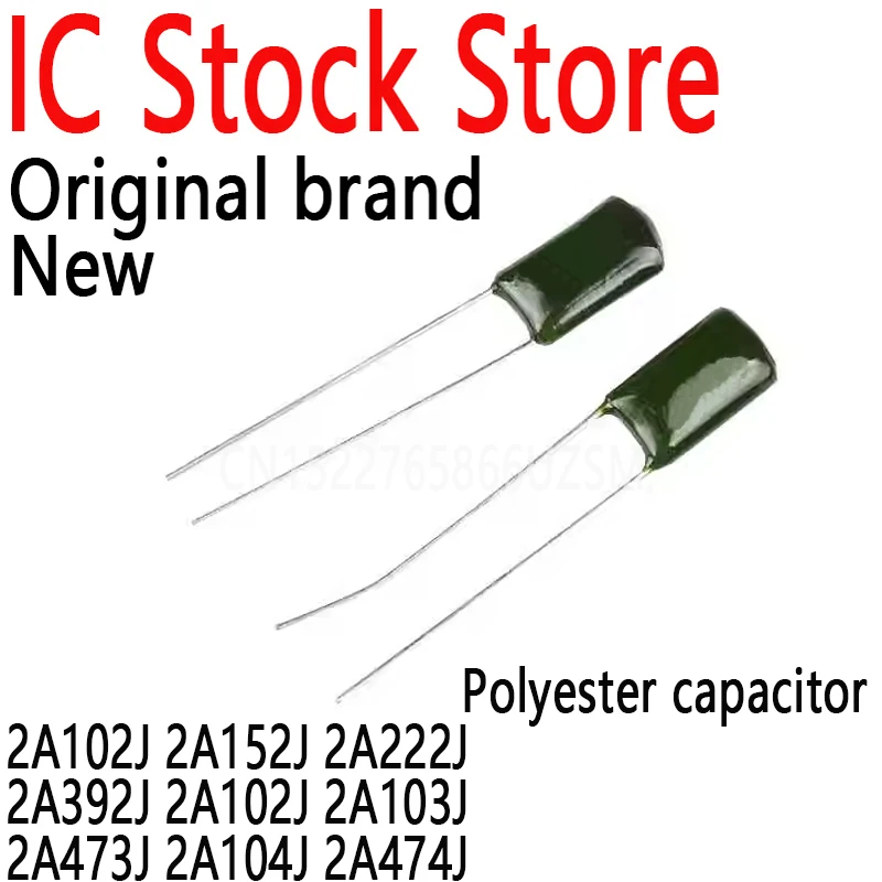 1000 шт. 100 В полиэфирный пленочный конденсатор 1 нФ 2 47NF 220 2A102J 2A152J 2A222J 2A392J 2A103J 2A473J 2A104J