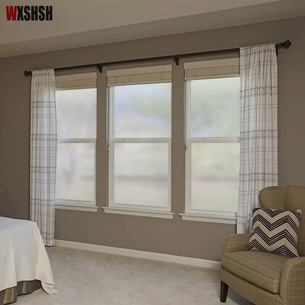 Декоративная пленка для окон наклейка матовое стекло без клея, Антистатическая пленка для офиса, ванной, спальни, магазина