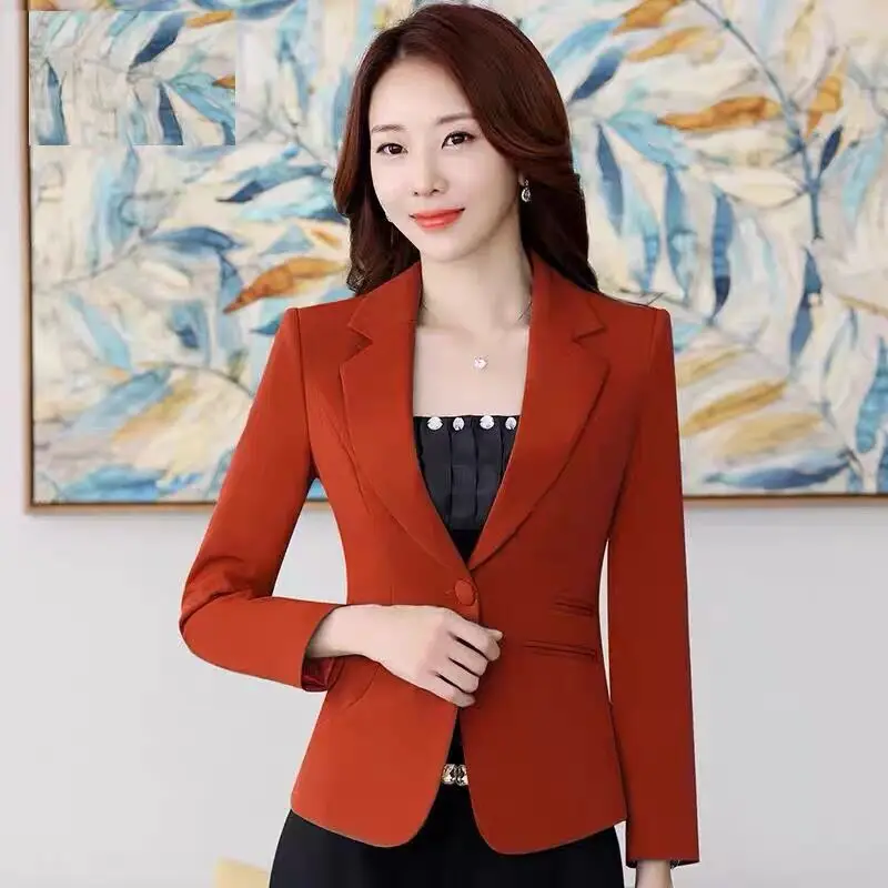 Oversize 5XL Autumn Casual Women Suit Coat Solid Blazer Office White Tops Jacket Slim Black Blazers Female Business Work Clothes