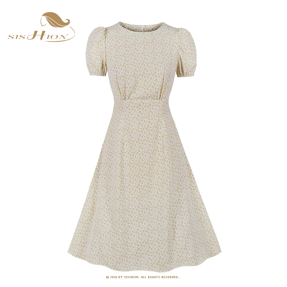 

Лето 2022, милая Женская Блестящая желтая Повседневная легкая юбка средней длины с тонкой талией и короткими рукавами в стиле ретро sSkirt VD3020