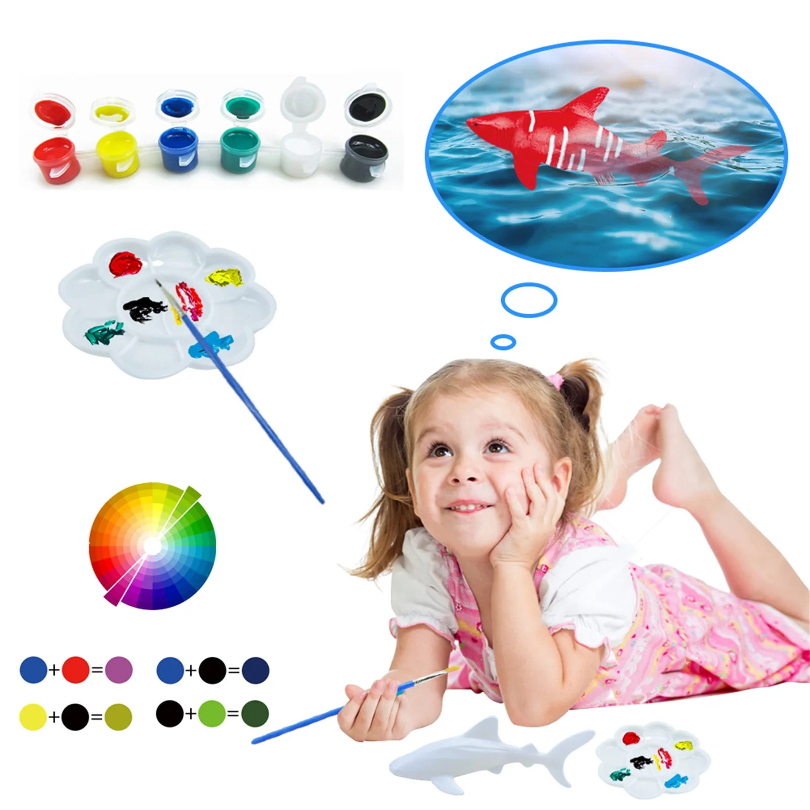 

40 Pcs Ocean Animal Painting Kit Sea Animal Paint Craft For Kids Paint Your Own Animals Arts And Crafts Animal Toys Party Favor