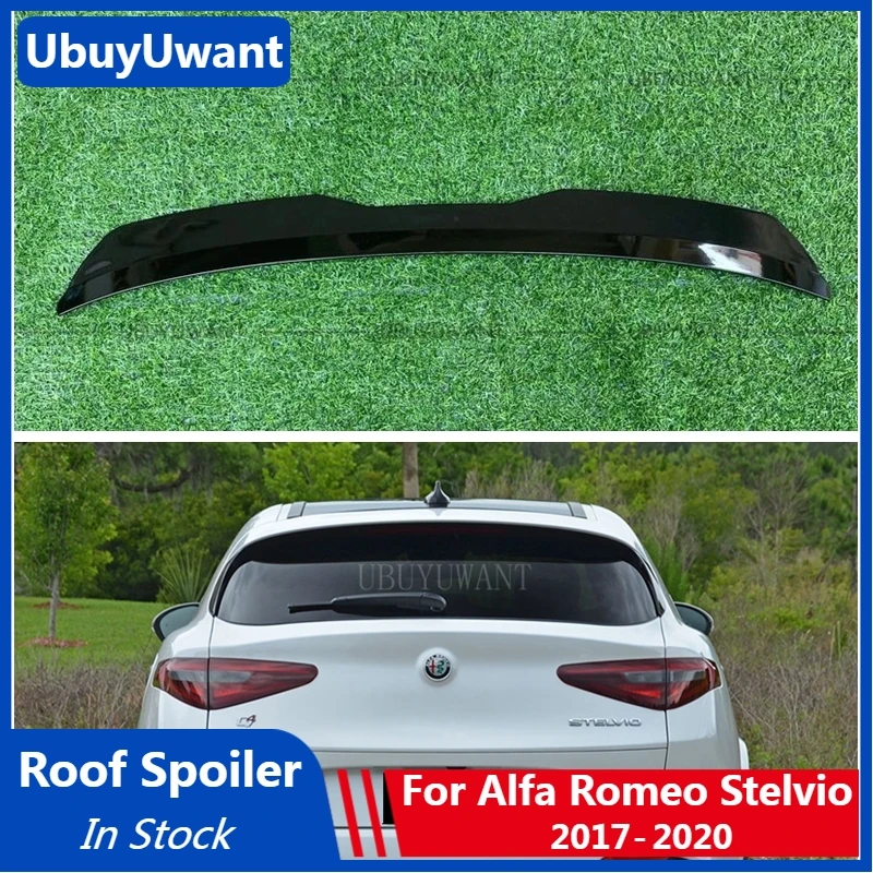 

Car Rear Lip Spoiler For 2017-2020 Alfa Romeo Stelvio Roof Spoiler High Quality ABS Material Universal Rear Wing Car Accessories