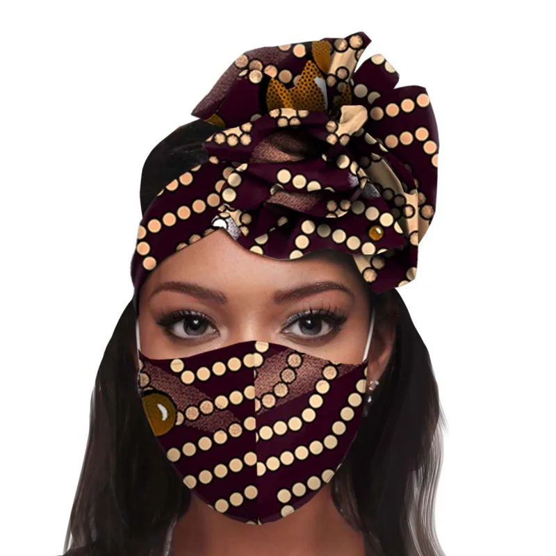 Бандана с цветочным принтом в африканском стиле Женская подходящая декоративная