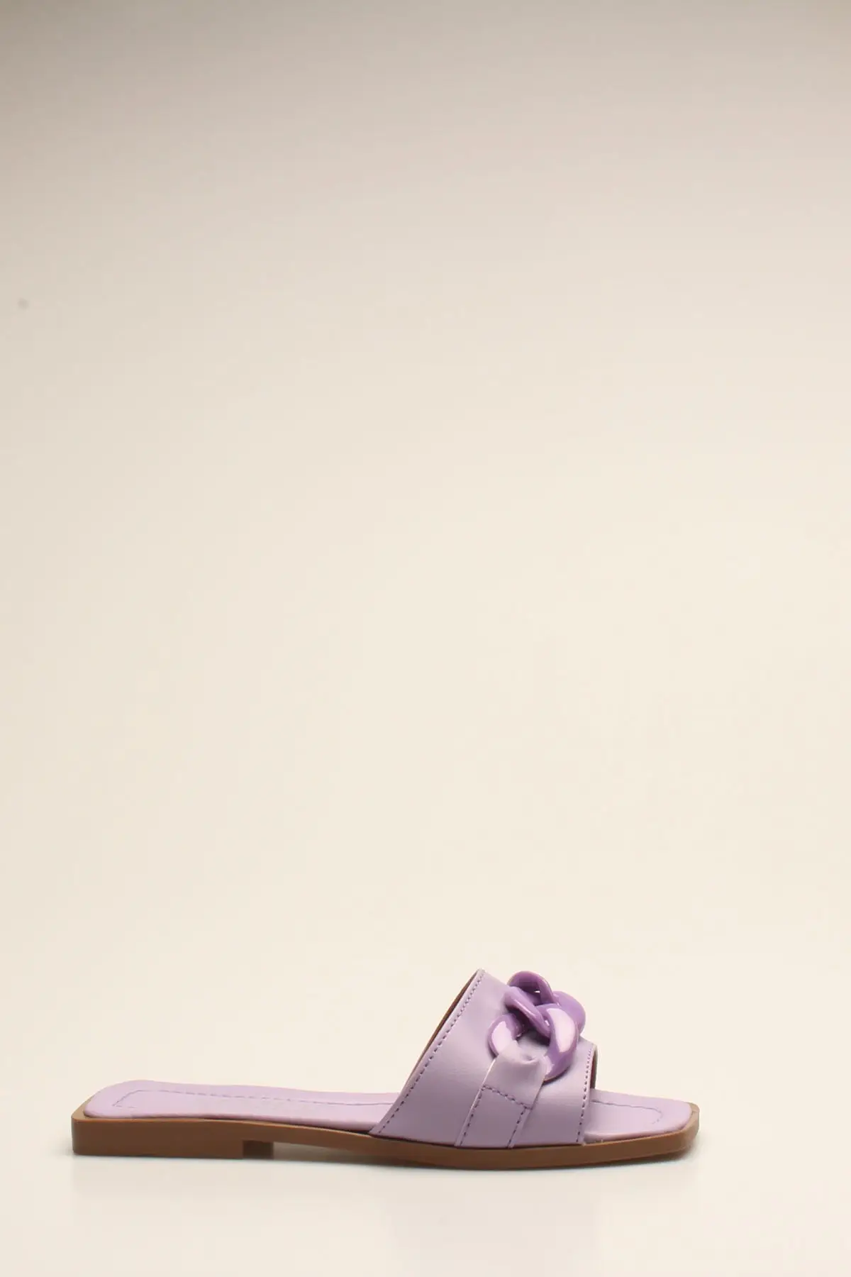 

Fashion Style Lilac Leather Women's Slippers Sandals And Slippers