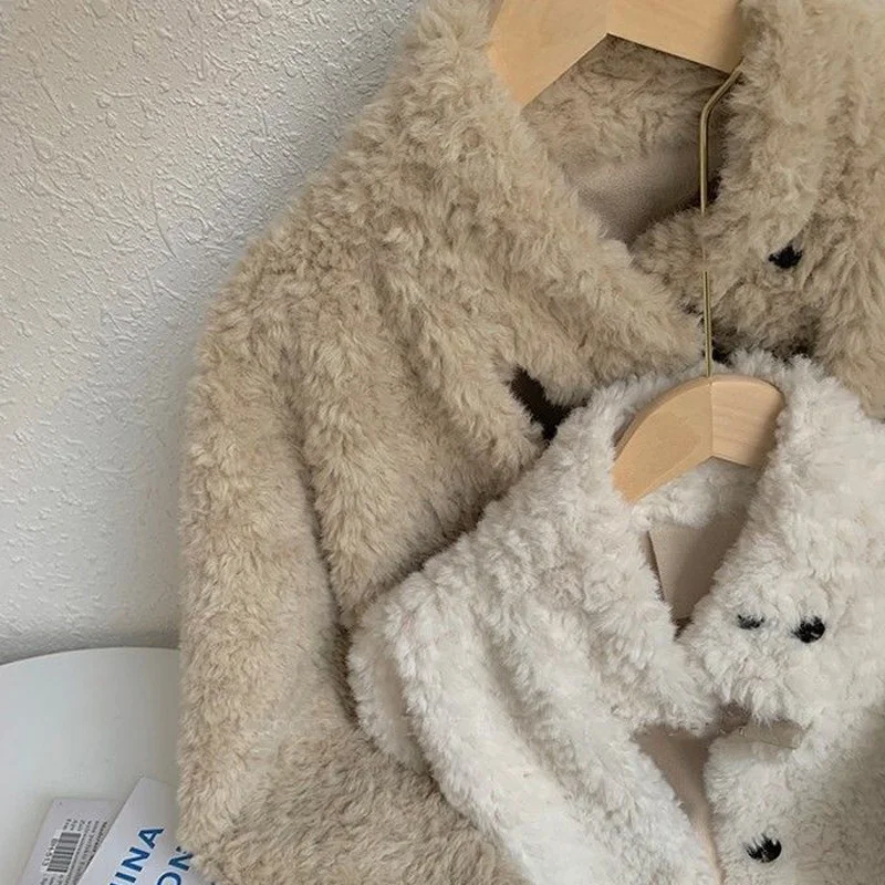 Winter Women Parkas Jackets faux lamb fur Outerwear Female Overcoat Jacket Long Coat Womens Fashion Vintage Suit