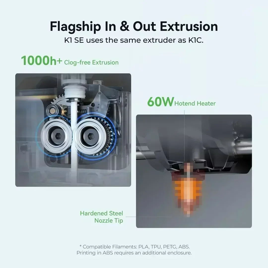 Creality Original K1 SE 600 мм/с высокоскоростной 3D-принтер 220x220x250 мм