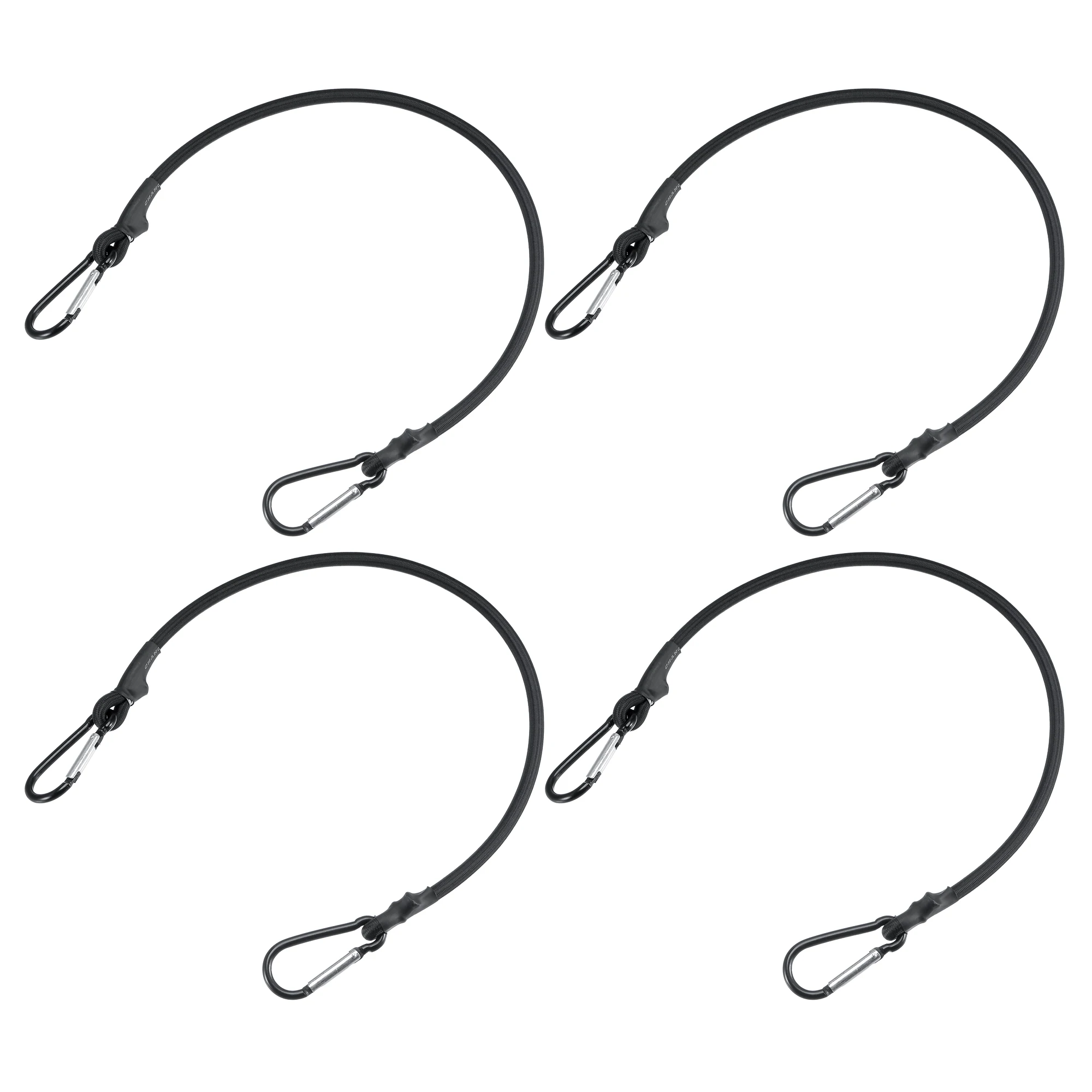 

Uxcell 4Pcs Elastic Cords with Hooks, 60cm/23.6 Inch Shock Rope 2 Snap Clips Tie Down for Camping Cargo Luggage Storage