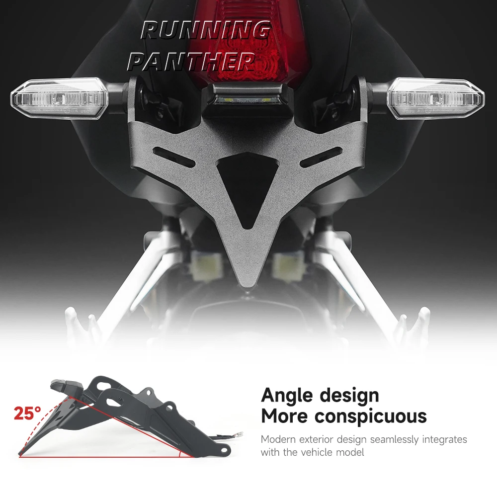 Задний короткий хвост мотоцикла аккуратный держатель номерного знака кронштейн