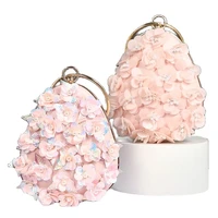 2022 new women sequins evening clutch bags bling flowers pink clutch wallets luxury diamond wedding wallets drop shipping