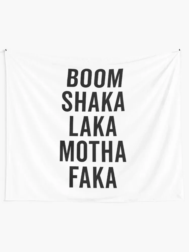Бум Шака Лака Забавный гобелен с цитатой Декор комнаты Корейский стиль Настенные