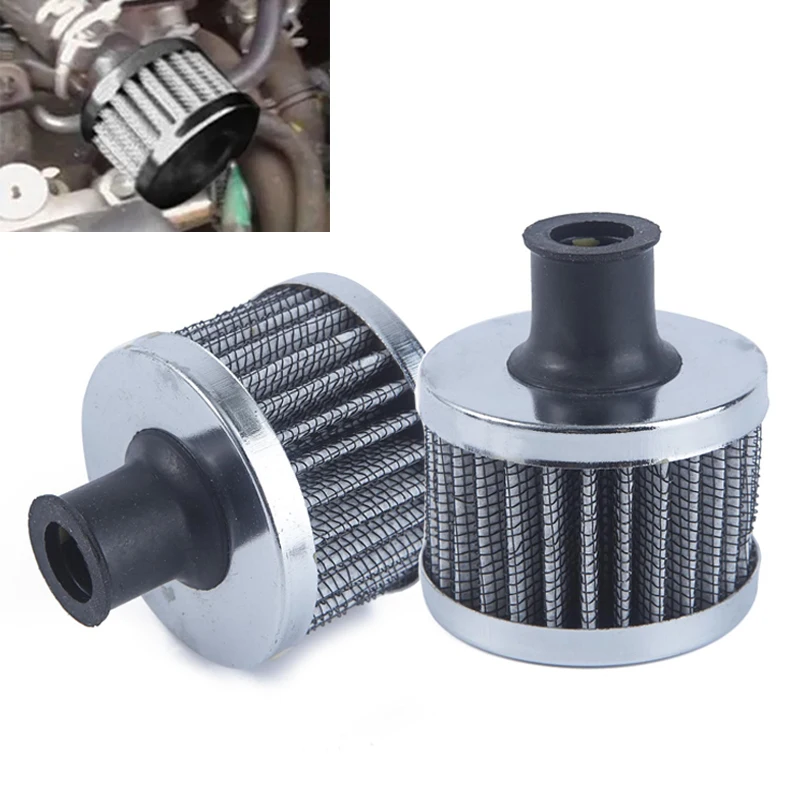 

1pc 12mm Universal Car Air Intake Filter Exhaust Crankcase Respirator