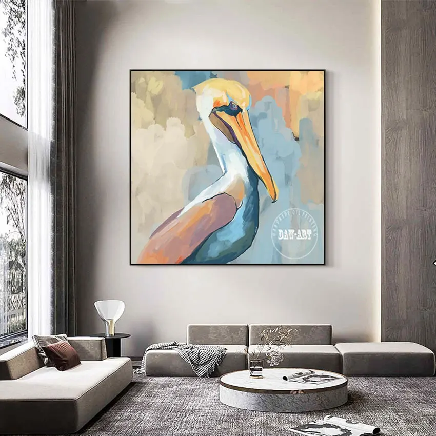 

Animal Artwork Unframed Wall Poster Abstract Canvas Art Picture Large Size Birds Hand Painted Oil Painting For Room Decoration