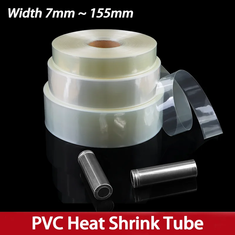 

1 ~ 20 м прозрачная 7 ~ 155 мм 18650 ПВХ термоусадочная трубка Lipo аккумуляторный блок чехол кабельный рукав литиевая изолированная пленка защита