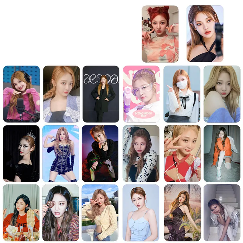 

20 шт./компл. Kpop Aespa открытки Ningning фотооткрытки самодельные HD Lomo открытки перламутровые фотооткрытки для поклонников коллекционный подарок