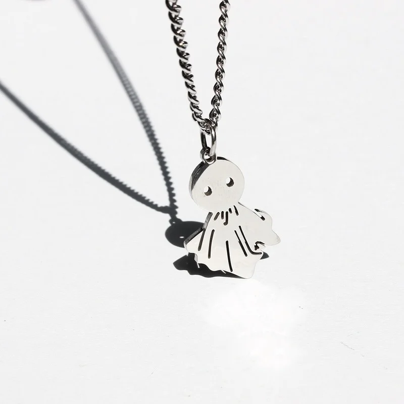 

Ожерелье для женщин солнечная кукла ожерелья для женщин высокое качество тренд Титан серебряный цвет корейский модный подарок для влюблен...