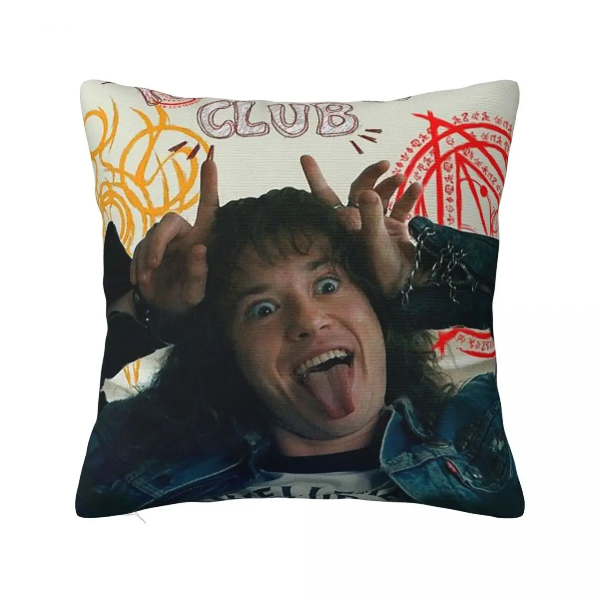 

Eddie Munson Stranger Things Pillowcase Soft Polyester Cushion Cover Gift Hot Movie Pillow Case Cover Home Square 40X40cm