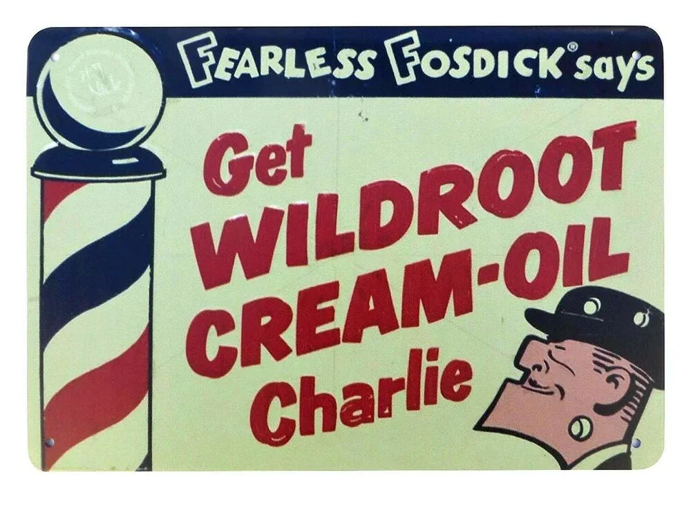 

Get Wildroot Cream-oil Charlie tin metal sign outdoor art prints