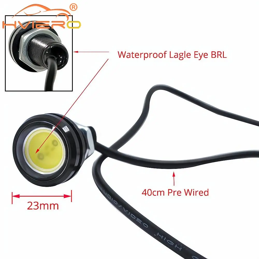 10X Универсальные Дневные Ходовые Огни Огле Глаз 23 Мм Белые Красные Синие Задний