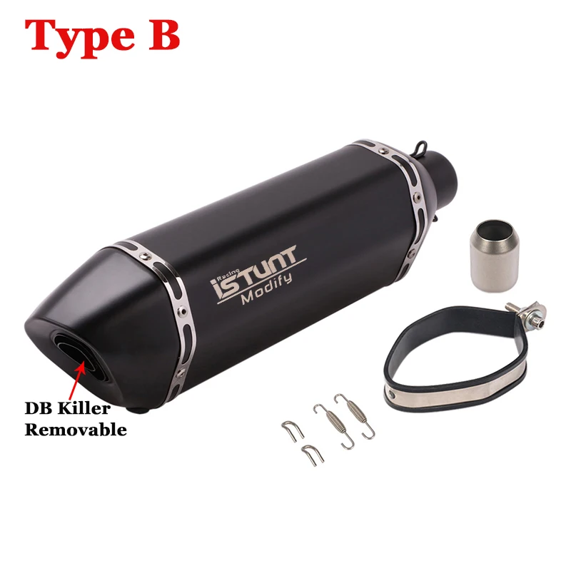 Универсальный мотоциклетный глушитель выхлопной трубы 470 мм для ZX6R Z1000 R1 MT09 KTM790 R3