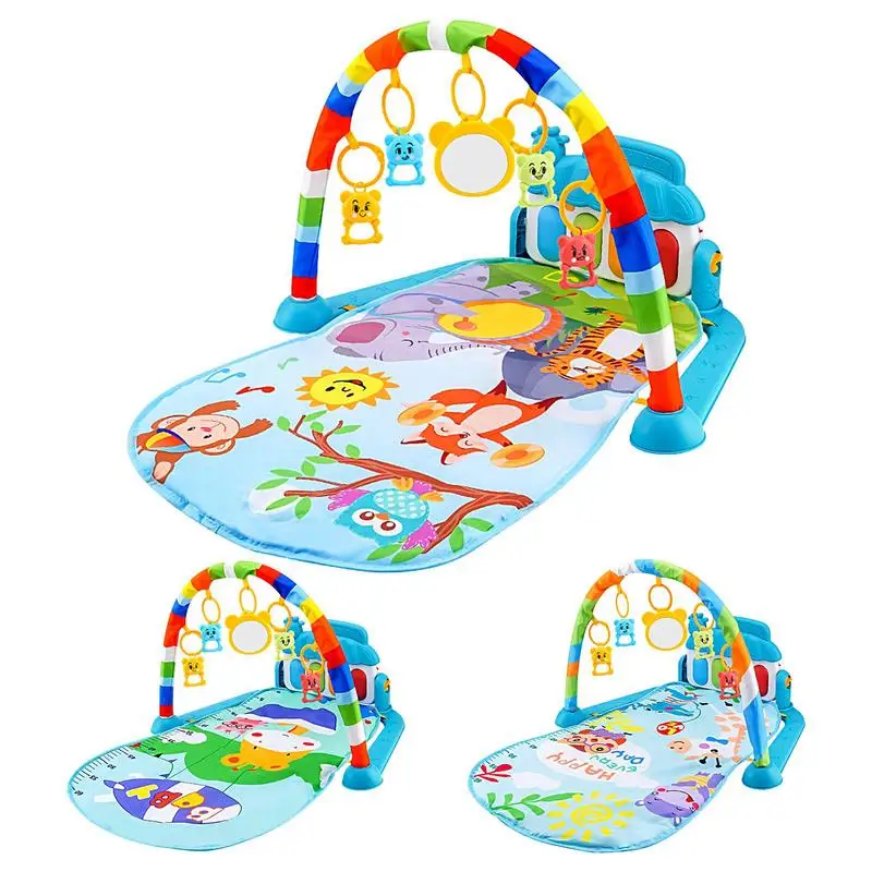 

Коврики для активного отдыха для малышей, цветные игрушки и музыкальный тренажерный зал для малышей, нескользящий игровой коврик, пианино, коврик для активного отдыха для раннего сенсорного использования