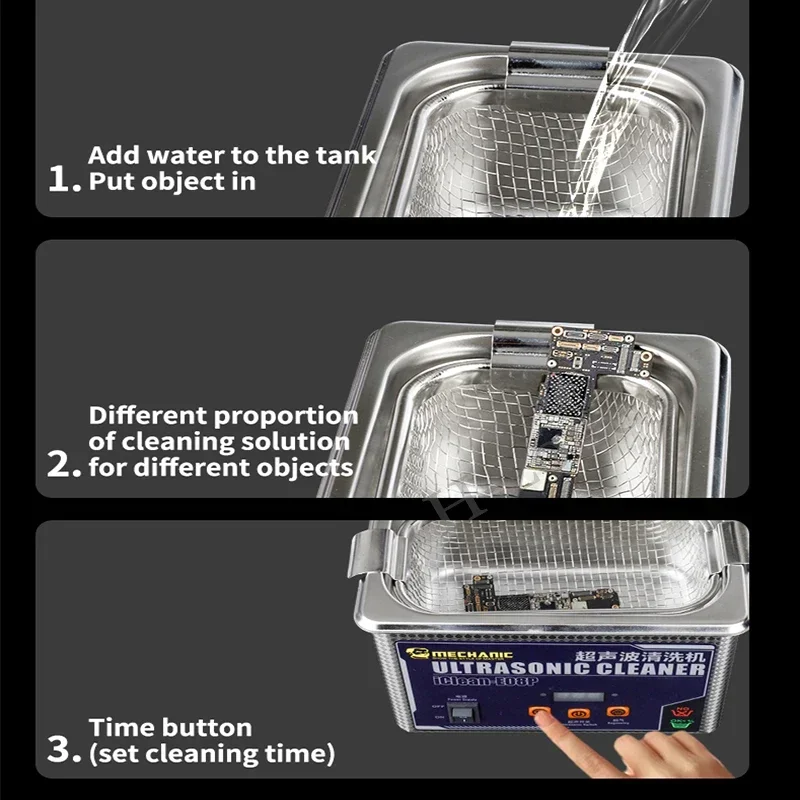 Ультразвуковой очиститель MECHANIC 0 8 л IClean E08P 50 Вт