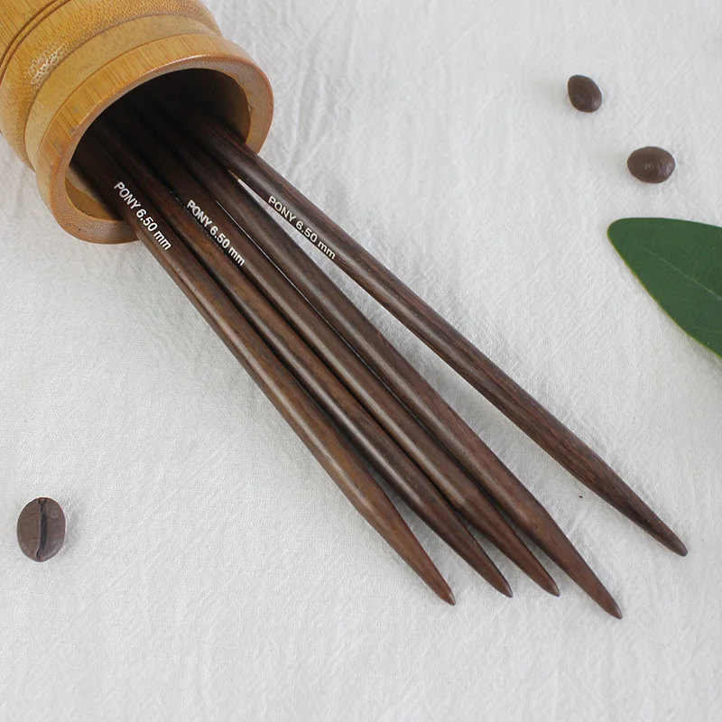 Набор вязальных спиц из пони и палсандра 20 см