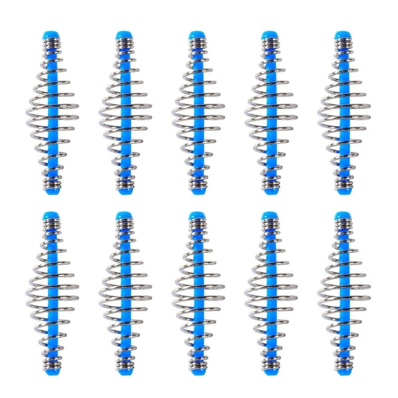 

10/30Pcs Stainless Steel Spring Baits Cage Metal Baits Thrower Feeder Coils Inline Methods Fishing Tackle Baits Thrower