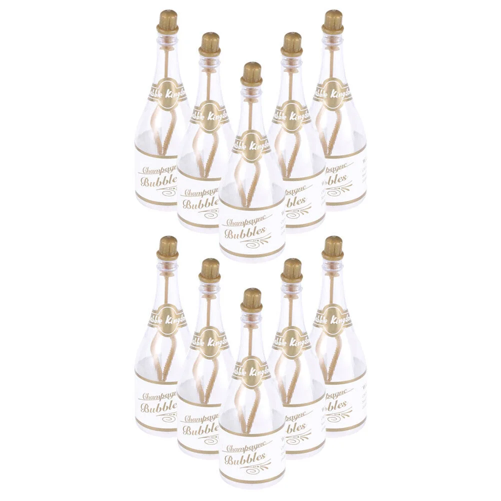 

10 Pcs Wedding Bubble Bottle Bulk Toys For Kids Wish Empty Bottles Party Favor Champagne Toys Plastic Child Christmas