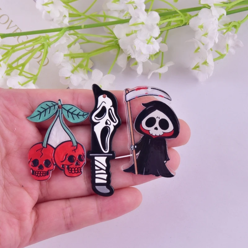 Микс 10 шт./упак. Хэллоуин Череп Призрак Подвески Подвеска для изготовления