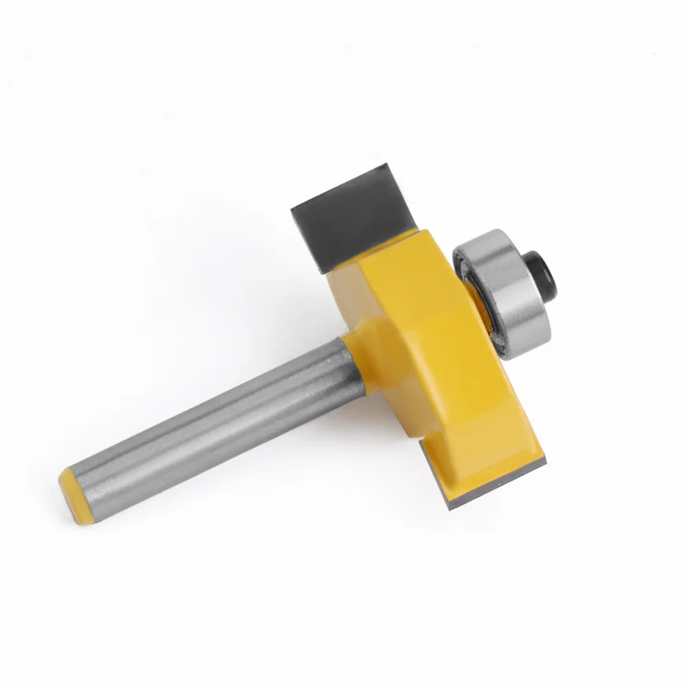 

1/4-дюймовый хвостовик 45 # стальные фрезы для дерева T-Sloting Rabbet фреза с подшипником фрезеровочный резак YG8 карбидный наконечник электроинструм...