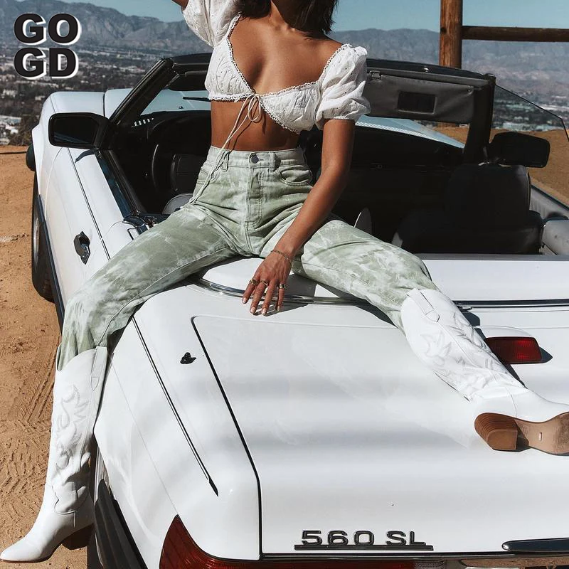 GOGD/женские ковбойские сапоги до колена с вышивкой женские ботинки на платформе