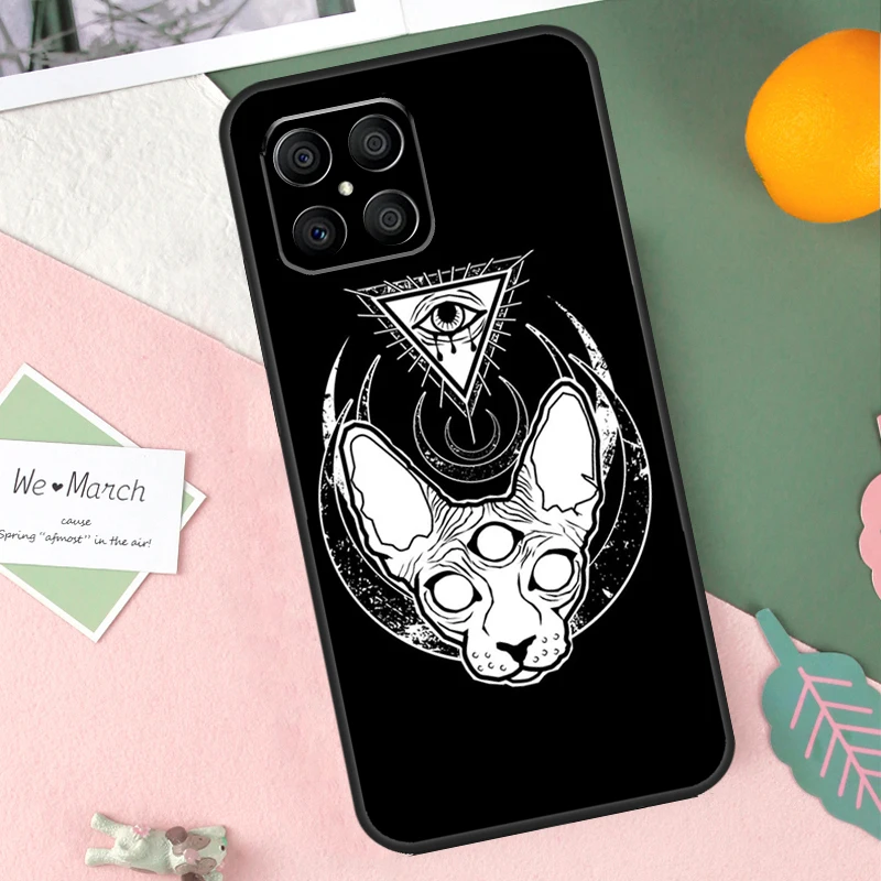 Чехол Witchcraft Witch Cat для Honor X9b X8b X9a X8a X8 X9 X9c 50 70 90 Lite Honor 200 Pro Magic 7 5 6 Lite Cover (art.: 3920ccf5199d3) - 3920ccf5199d3