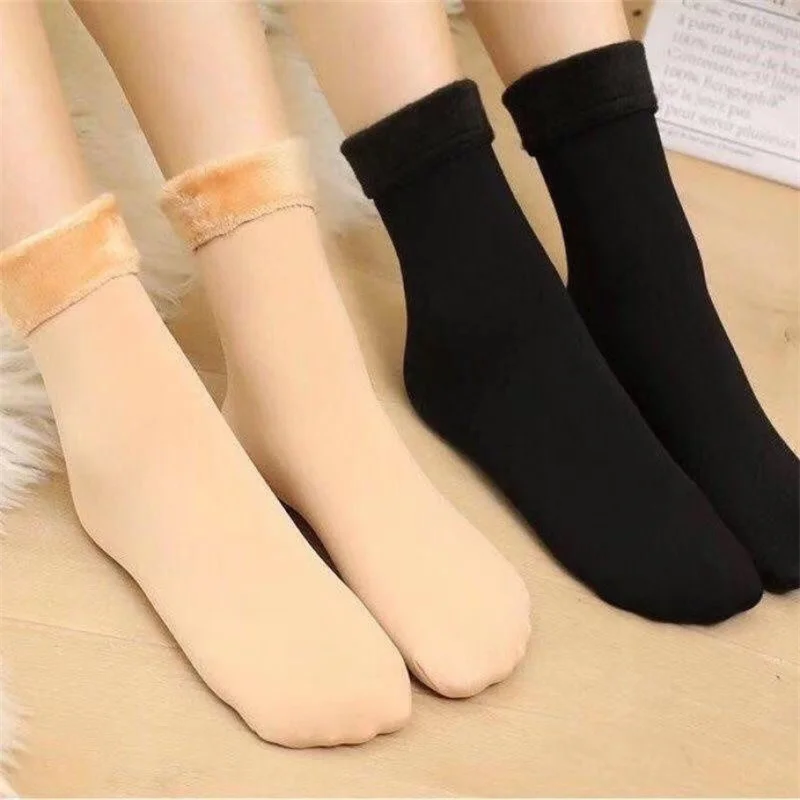 Snow Boots Floor Sock Velvet Women Winter Warm Thicken Thermal Socks Soft Casual Solid Color Sock Wool Cashmere Home Dropship