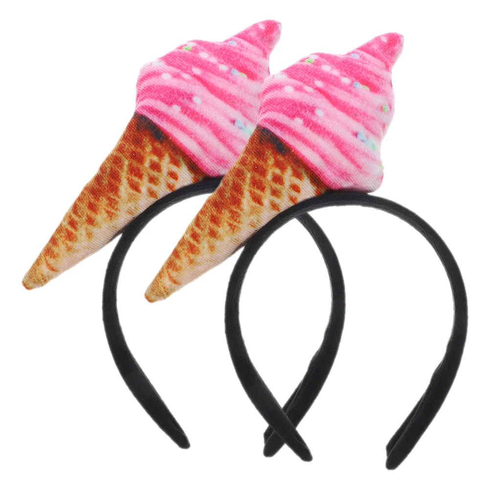 2 шт. повязка на голову с мороженым десертная вечеринка боппер повязки для