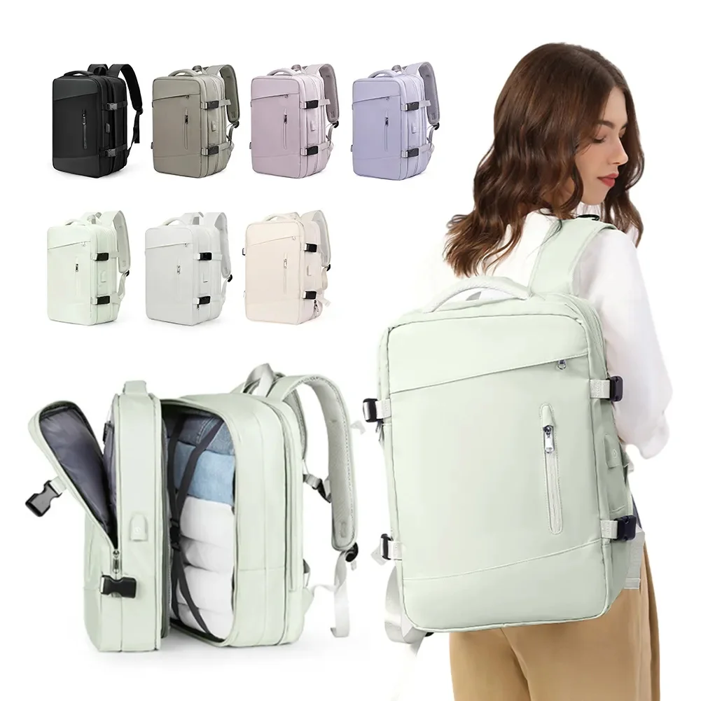 

Дорожный рюкзак для женщин, Большой багажный рюкзак для мужчин, студентов, деловой рюкзак для ноутбука, Мужская Дорожная Спортивная сумка с USB-зарядкой, Mochila
