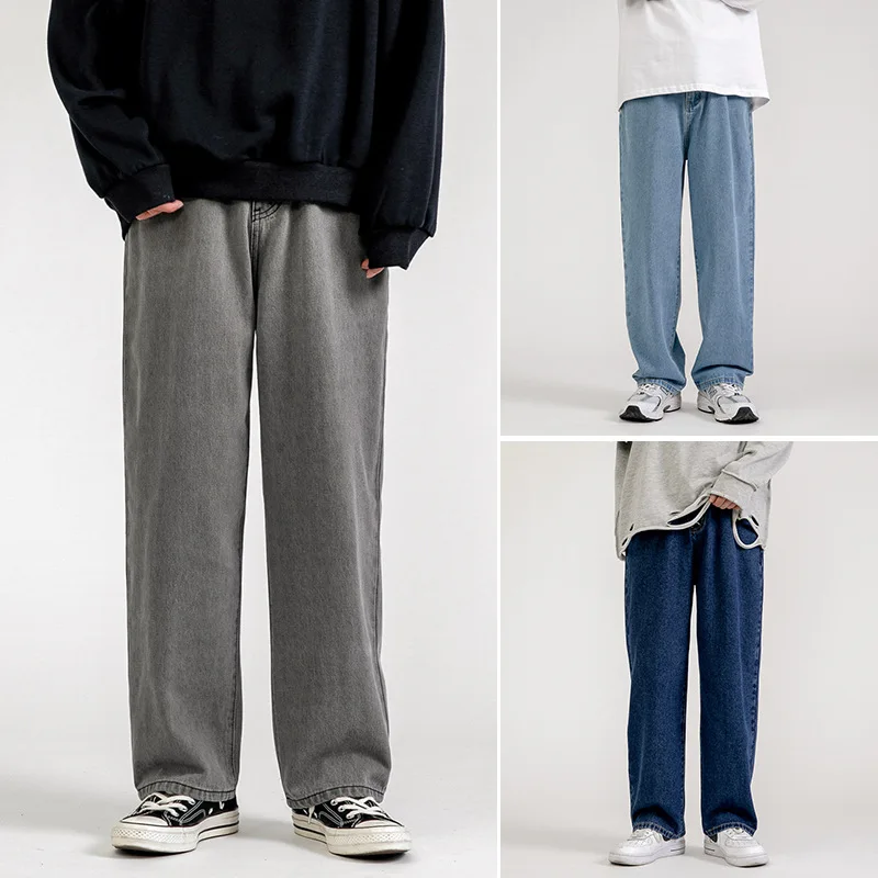 

2022 New Summer Slim Fashion Trousers Straight Jeans Men's All-match Slim Stretch Men's Jeans Travel Casual Pants