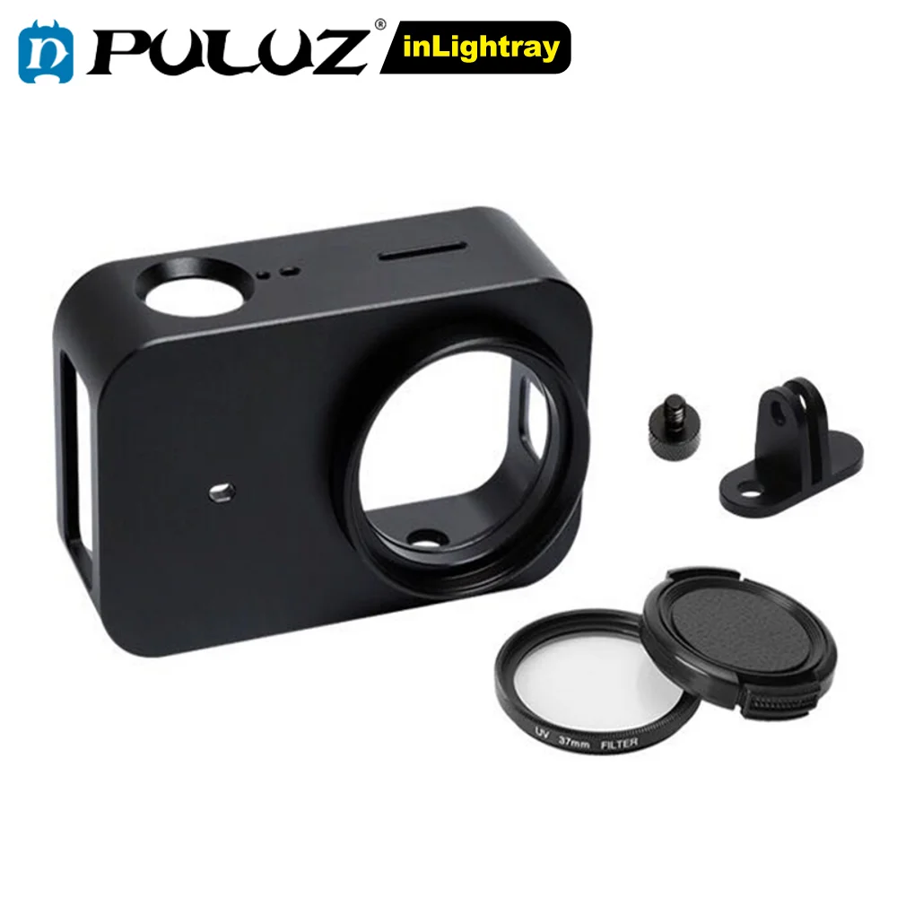 

Защитный чехол PULUZ из алюминиевого сплава для крепления клетки камеры Mijia и УФ-объектива 37 мм для аксессуаров для спортивной мини-камеры Mijia ...