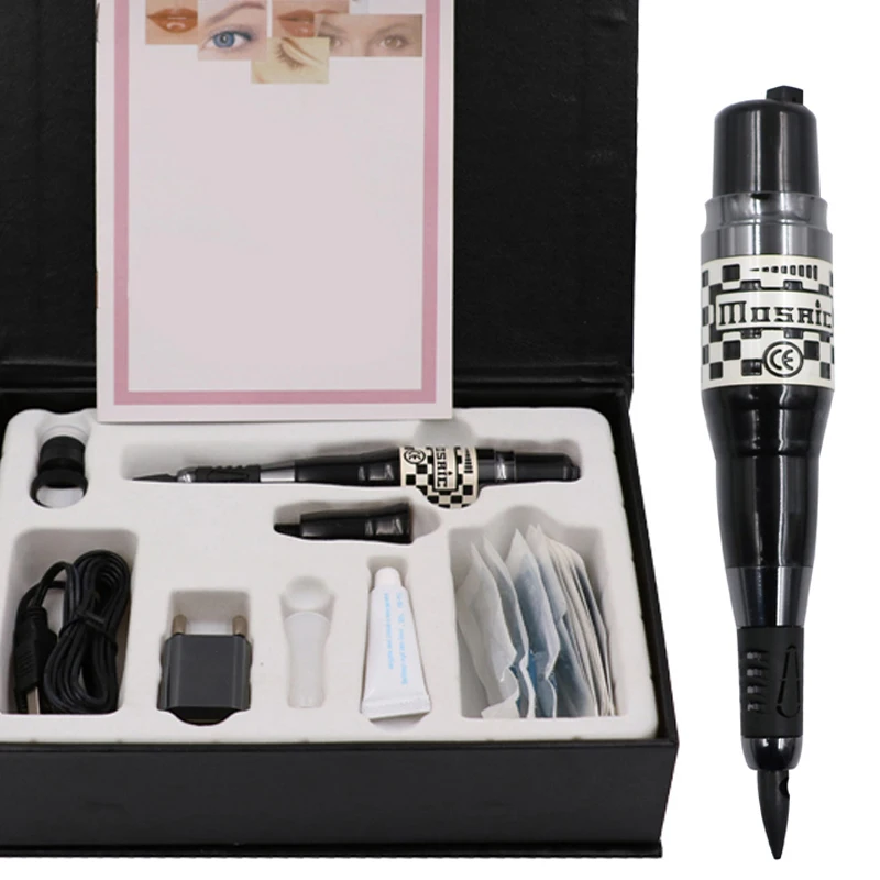 For Tattoo Eyebrows Lips Eyes American Mosaic Rotary Tattoo Pen Machine Kit Permanent Makeup Eyebrow Machine Set Tattoo Supplies