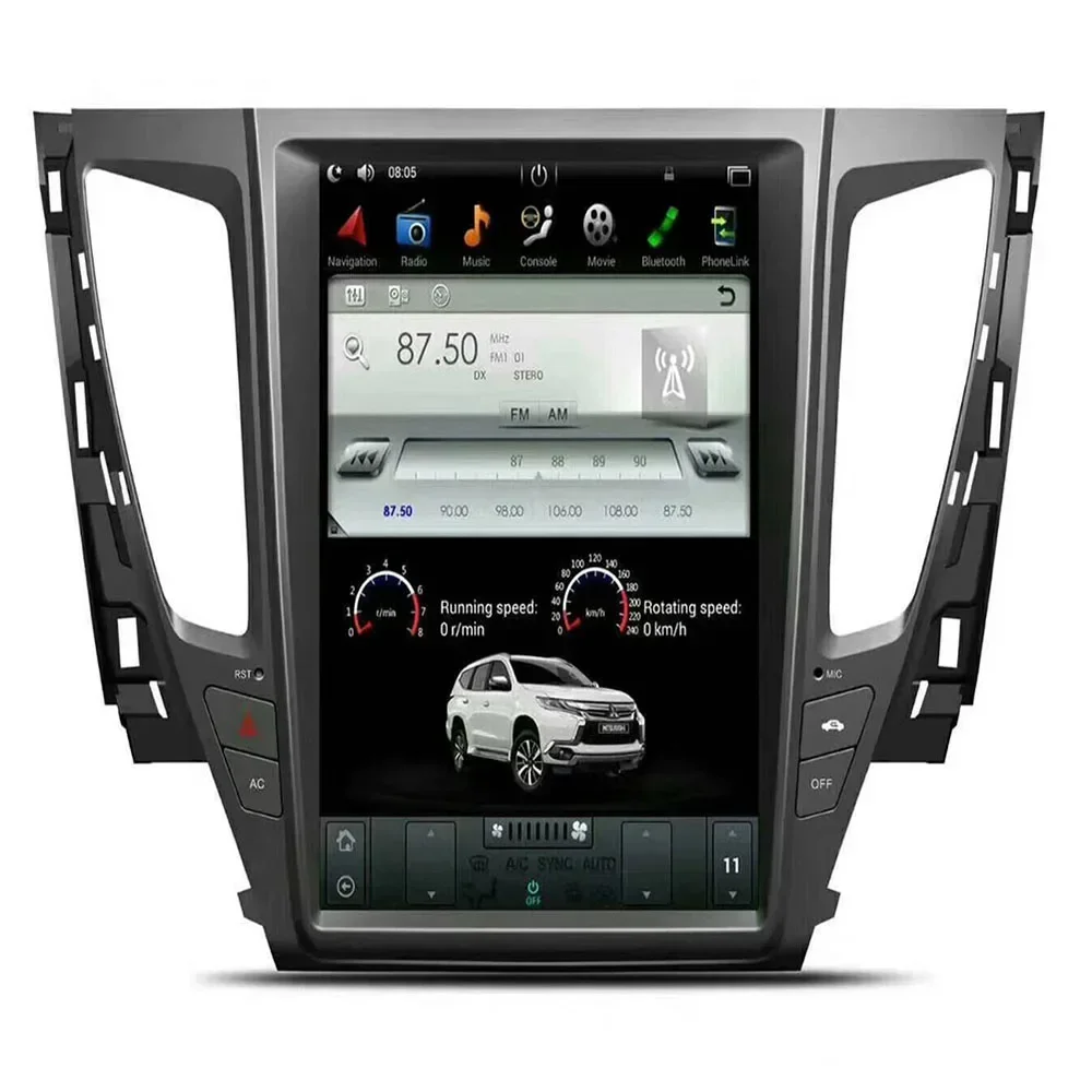 Автомобильный радиоприемник 15 дюймов с экраном Tesla RK PX6 для Mitsubishi Pajero Sport 2016 2017 2018 -