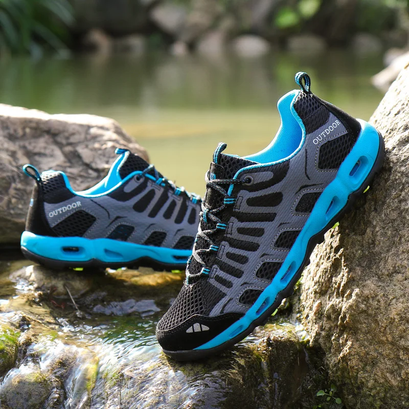 

Outdoor shoes men's mesh breathable non slip couple hiking shoes low top hiking shoes