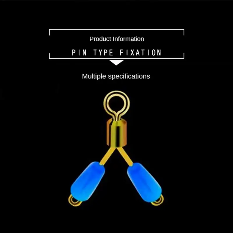 

Copper Three-fork Wire Clamp Fork Wire Clamp Eight-ring Connector Fishing Hooks Quick Hook Divider Fishing Tools Random 1pcs