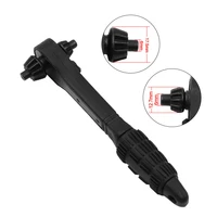 new hardened 2 in 1 drill chuck key wrench 45 steel rubber universal black quick ratchet wrench double ended wrench hand tools