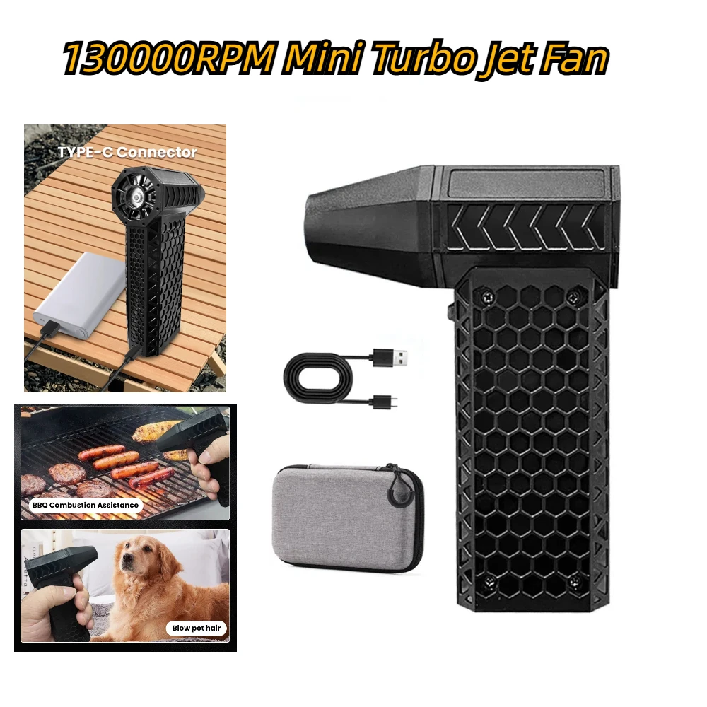 Мини Турбовентилятор 130000 об/мин скорость ветра бесщеточный двигатель ручной