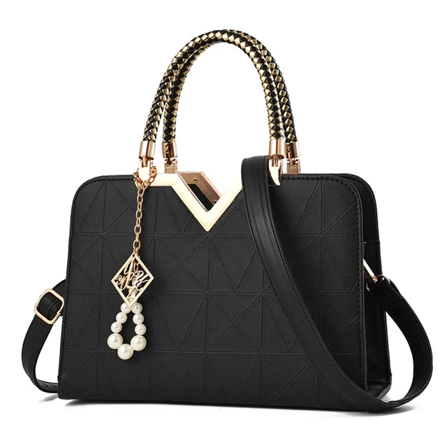 Elegant Bag Designer Shoulder Bag for Women's Fashion Handbags High Quality New Woman Unusual Pu Shell Bags Beading Zipper Tote 1