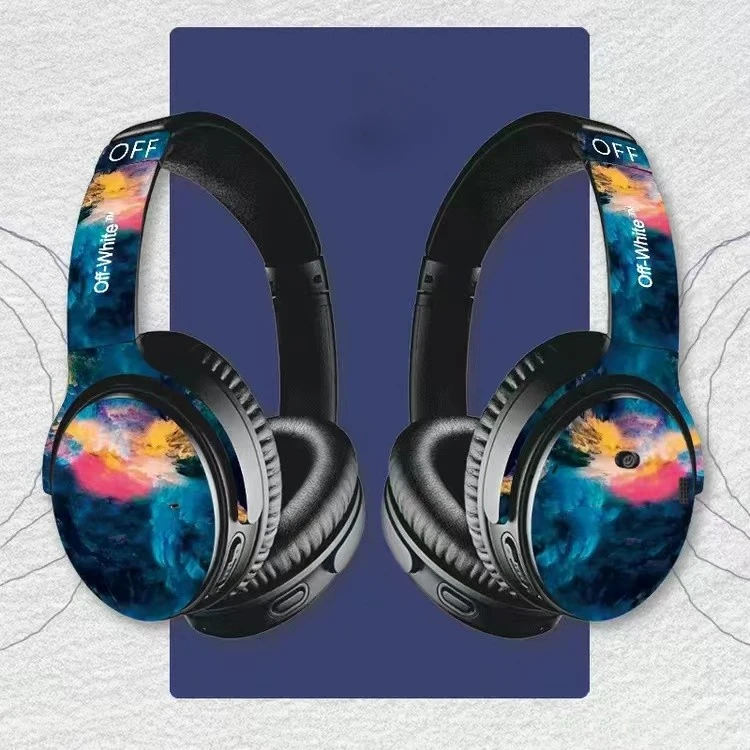 

Colorful Chaos Multicolored Headset Wrap Decal Skin Sticker For Bose QC 35 QC 45 Vinyl Wireless Headphone Cover Protector Film