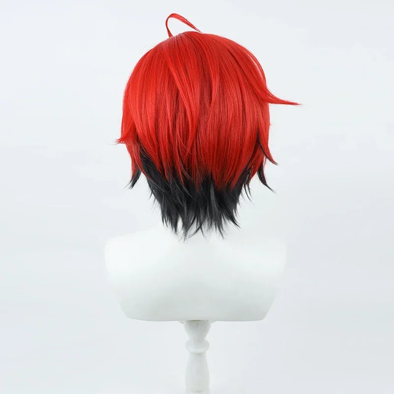 Голозвезды английский TEMPUS YouTuber Machina X Flayon косплей парик короткие черные красные