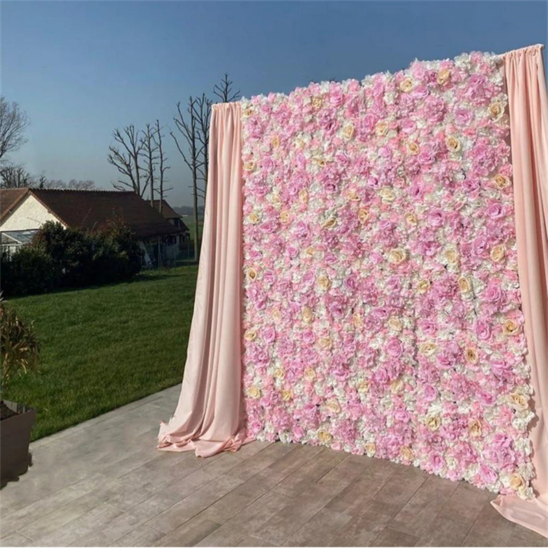 60x40 см Шелковая Роза цветок стена Фотофон свадебный Декор стены для фотосъемки